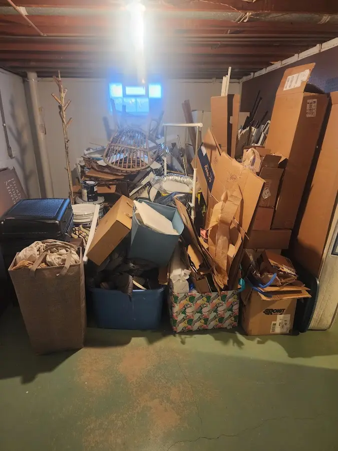 Roll-off dumpster container at job site for 4 Yard Dumpster Rental in Lake Alfred